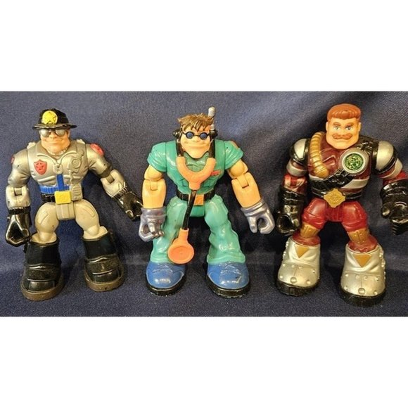 Rescue Heroes 2000/2001 Nurse, Sheriff and Scuba Diver Action Figures - Picture 1 of 2
